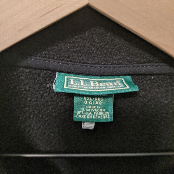👣LL Bean Black Polartec Fleece Full Zip Jacket 2XL - Picture 3 of 5